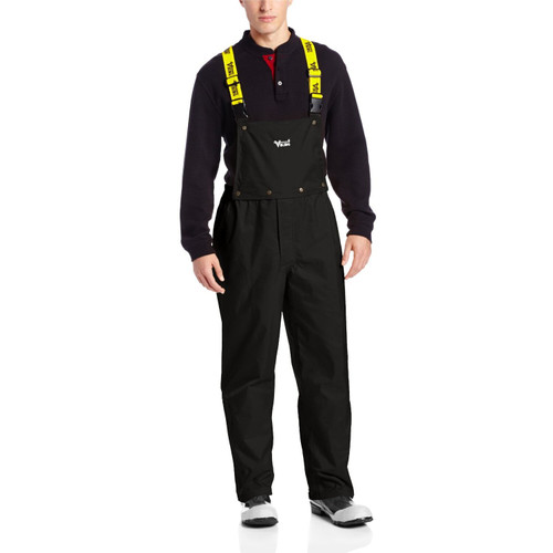 Viking Wear 3307P  Men's Black Journeyman 420D Nylon Rain Pants with Detachable Bib - Large Image 1