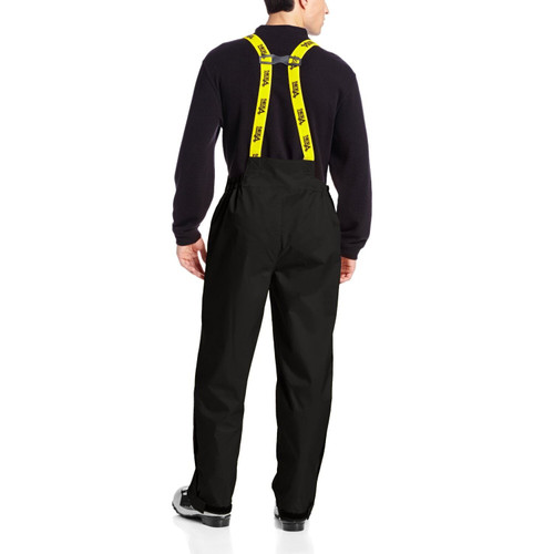Viking Wear 3307P  Men's Black Journeyman 420D Nylon Rain Pants with Detachable Bib - X-Large Image 2