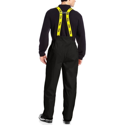 Viking Wear 3307P  Men's Black Journeyman 420D Nylon Rain Pants with Detachable Bib - 2XLarge Image 2