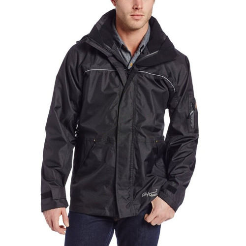 Viking Wear  3910JB  Men's Black Professional Thor 300D Trilobal Rain Jacket - Large Image 1