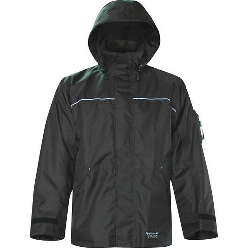 Viking Wear  3910JB  Men's Black Professional Thor 300D Trilobal Rain Jacket - Medium Image 0