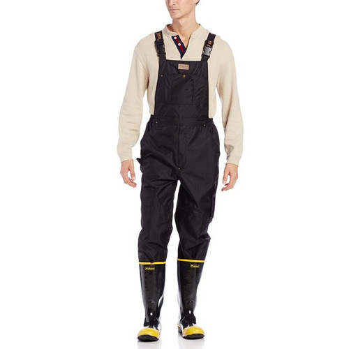 Viking Wear  3910PB  Men's Black Professional Thor 300D  Trilobal Rain Bib Pants - XLarge Image 1