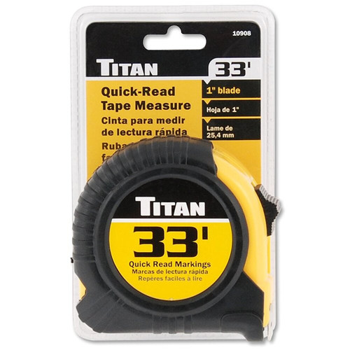 Titan 10908  33' x 1" Quick Read Tape Measure Image 1