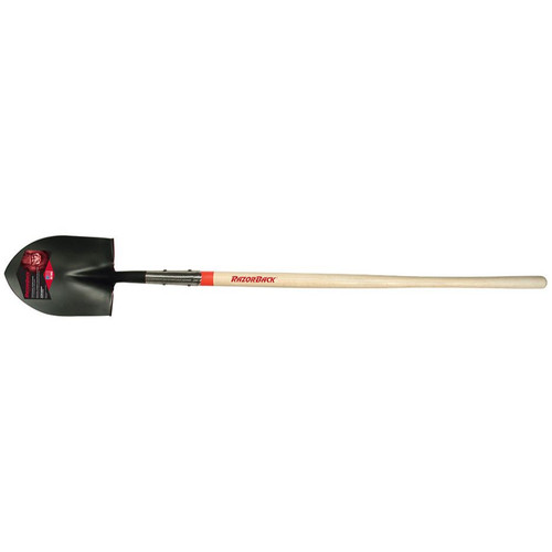 Razor-Back 45519  Round Point Digging Shovel with Open-back and Rolled Step - 48" Long Handle (R248) Image 0