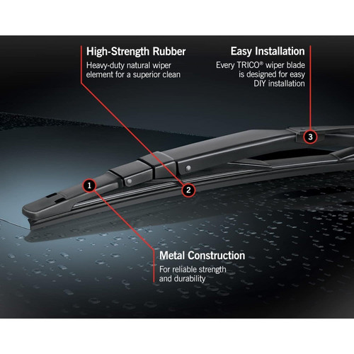Trico 67-241  Trico HD Wide Saddle 24 inch Heavy Duty & RV Wiper Blade Image 3