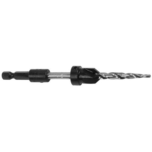 W.L. Fuller C6HT  9/64" Taper Point Drill Bit with Countersink and 1/4" Quick Change Hex Shank Image 0