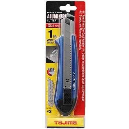 Tajima AC-700B  Blue Rock Hard Aluminist Utility Knife with Auto Lock Snap-Blade and 3 Rock Hard Blades Image 1