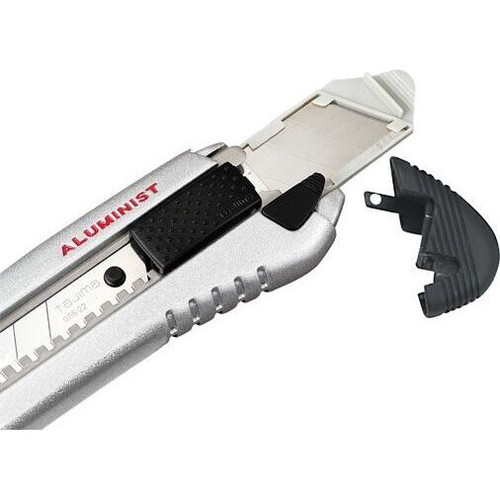 Tajima AC-700S  Silver Rock Hard Aluminist Utility Knife with Auto Lock Snap-Blade and 3 Rock Hard Blades  Image 2