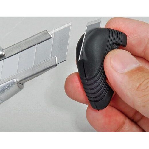 Tajima AC-700S  Silver Rock Hard Aluminist Utility Knife with Auto Lock Snap-Blade and 3 Rock Hard Blades  Image 3