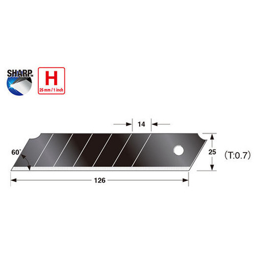 Tajima CB65RBC Razar Black Blade 1" Snap-Off Premium 10-Blade Dispenser Image 1