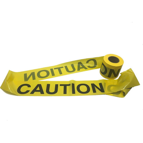 Swanson BT30CAU2  3" x 300' CAUTION 2 mil Yellow/Black Barricade Tape Image 0