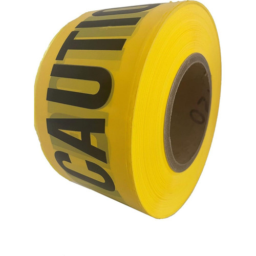 Swanson BT30CAU2  3" x 300' CAUTION 2 mil Yellow/Black Barricade Tape Image 2