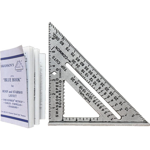 Swanson S0101  The Original Speed Square Rafter Square with Blue Book Image 0