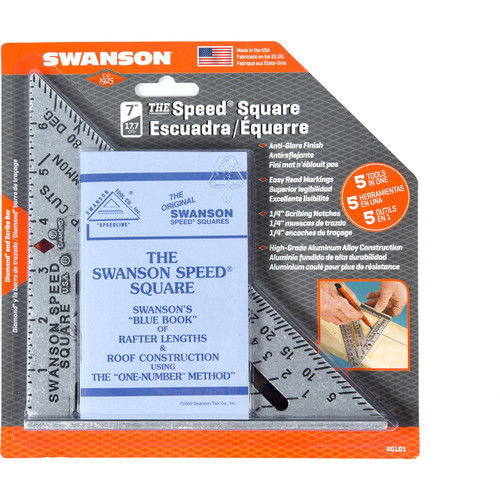 Swanson S0101  The Original Speed Square Rafter Square with Blue Book Image 1