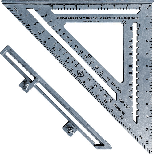 Swanson S0107  "Big 12" Speed Square Rafter Square 7-In-1 Tool Image 2