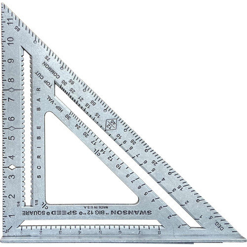 Swanson S0107  "Big 12" Speed Square Rafter Square 7-In-1 Tool Image 5