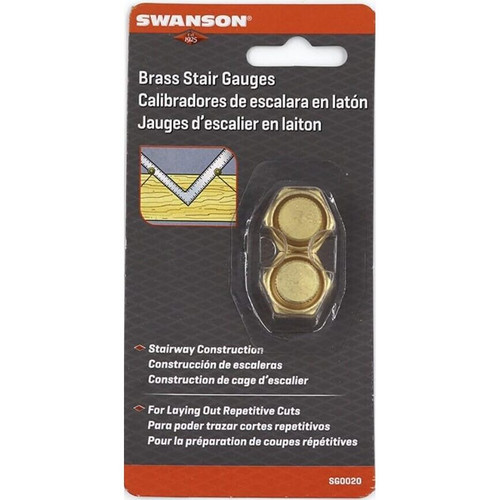 Swanson SG0020  Brass Stair Gauges Image 1
