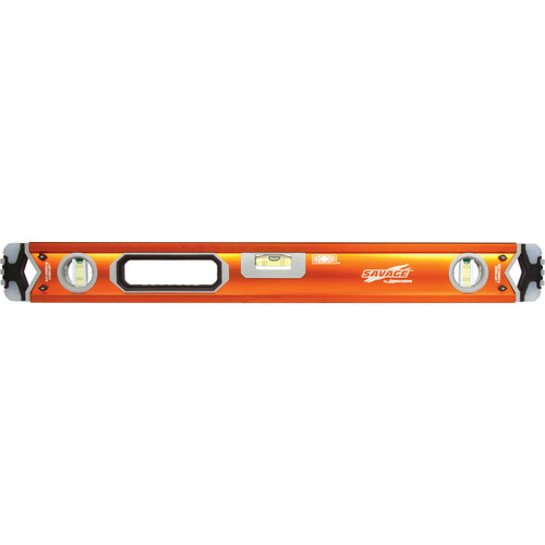 Savage SVB240 24" Professional Box Beam Level with Gel End Cap Image 0 Savage SVB240 24" Professional Box Beam Level with Gel End Cap Image 0