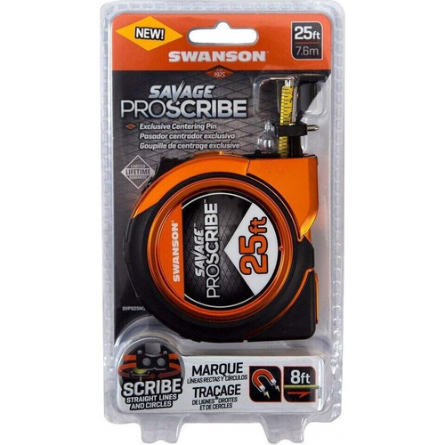 Swanson  SVPS25M1  Savage 25' Magnetic Proscribe Tape Measure Image 1 Swanson  SVPS25M1  Savage 25' Magnetic Proscribe Tape Measure Image 1