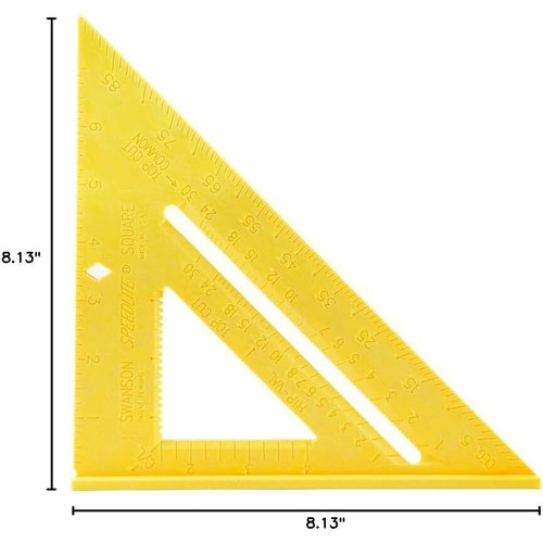 Swanson T0119  8" Speedlite Rafter Squares Contractors Yellow Image 1
