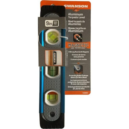 Swanson TL009M  9" Magnetic Shock-Resistant Torpedo Level Image 1