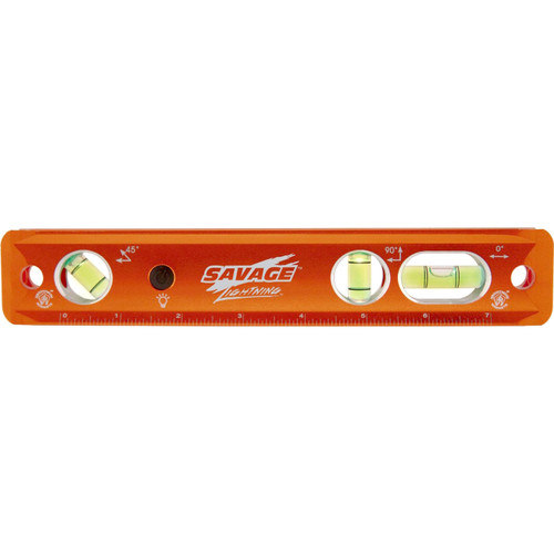 Savage TLL049M 9" Magnetic Torpedo Level With Lighted Visibility Image 0