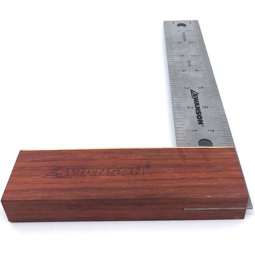 Swanson TS152  8" Try Square with Hardwood Handle Image 3