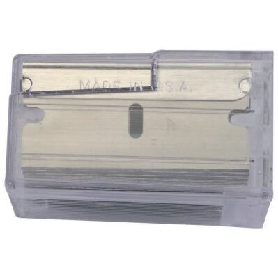 Stanley 28-510  1-1/2" Single Edge Razor Blades w/Dispenser 10 per Package Image 1