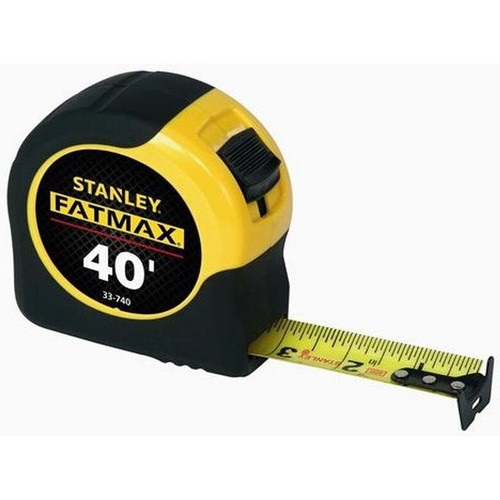 Stanley 33-740L  Tape Measure Fatmax Reinforced Blade 40' x 1 Image 0 Stanley 33-740L  Tape Measure Fatmax Reinforced Blade 40' x 1 Image 0