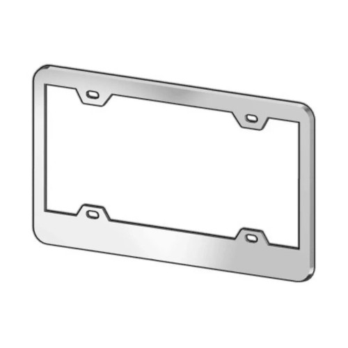 American Chrome 20040  Fat Bottom Style Chrome License Plate Frame Image 1