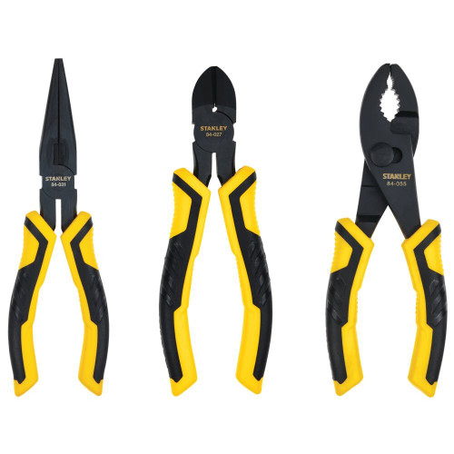 Stanley 84-056  3 Piece Set Slipjoint Long Nose Pliers Image 1 Stanley 84-056  3 Piece Set Slipjoint Long Nose Pliers Image 1