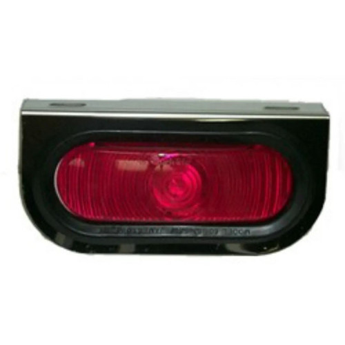 American Chrome 21403  Stainless Steel Light Bracket with Oval Red Lignt Image 0