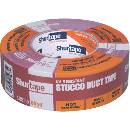 Shurtape PC667  Stucco Masking Cloth Tape 2" x 60 yd Red Image 0