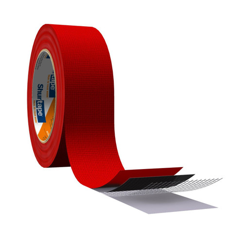 Shurtape PC667  Stucco Masking Cloth Tape 2" x 60 yd Red Image 2