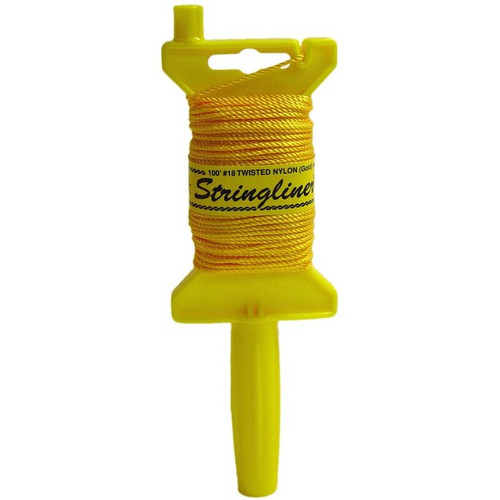 Stringliner 11100  Original Stringliner Holder with 100' Twisted Gold #18 Construction Line Image 0