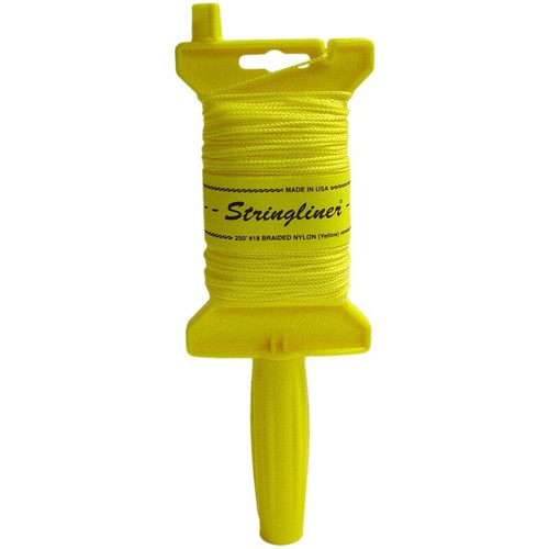 Stringliner 11450  Original Stringliner Holder with 250' Braided Yellow #18 Construction Line Image 0