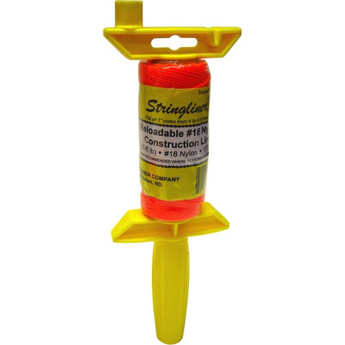 Stringliner II 25006  Stringliner Pro Reel with 135' Twisted Fluorescent Orange #18 Construction Line, Reloadable Image 0