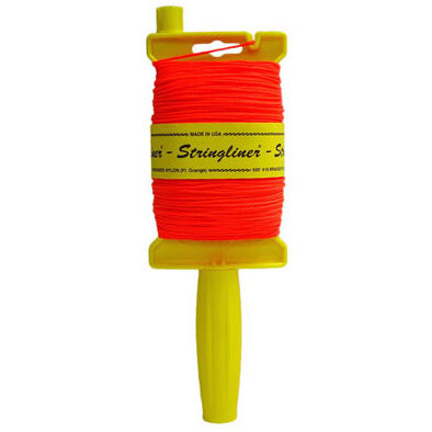 Stringliner 11759  Original Stringliner Holder with 500' Braided Fluorescent Orange #18 Construction Line Image 0