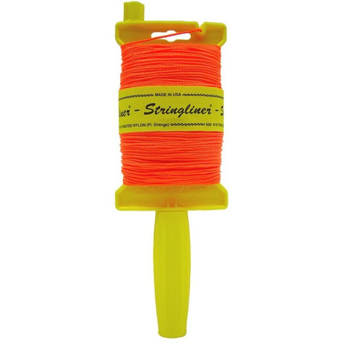 Stringliner 11706  Original Stringliner Holder with 500' Twisted Fluorescent Orange #18 Construction Line Image 0