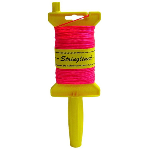 Stringliner 11409  Original Stringliner Holder with 270' Twisted Fluorescent Pink #18 Construction Line Image 0