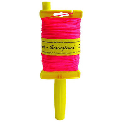 Stringliner 11762  Original Stringliner Holder with 500' Braided Fluorescent Pink #18 Construction Line Image 0