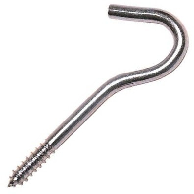 National S752-440  2-1/2" Round Screw Hook - Zinc Plated 5 per Package Image 0