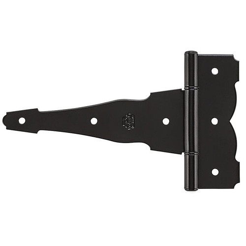 National N109-037  Ornamental Reversible 8" T-Hinge - Black  (SPB841) Image 0