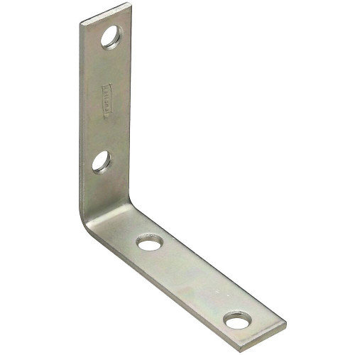 National  N113-456  Corner Brace 3" x 3/4" - Zinc Plated - 4 per Package (V115) Image 0 National  N113-456  Corner Brace 3" x 3/4" - Zinc Plated - 4 per Package (V115) Image 0