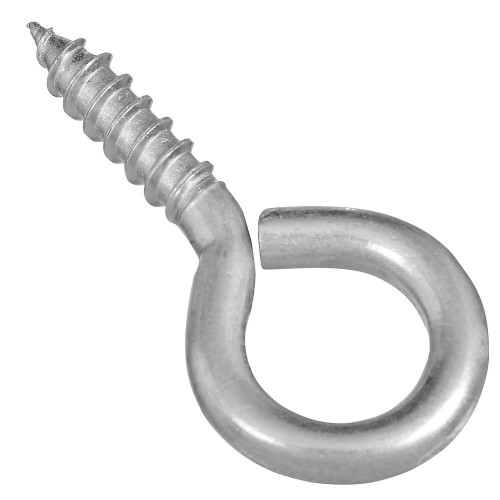 National N119-198  #4 Screw Eyes 2- 3/16" - Zinc Plated - 3 per Package (V2014) Image 0