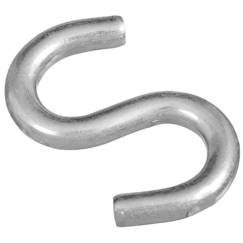 National N121-665  Open S Hooks 2" - Zinc Plated - 2 per Package (V2076) Image 0