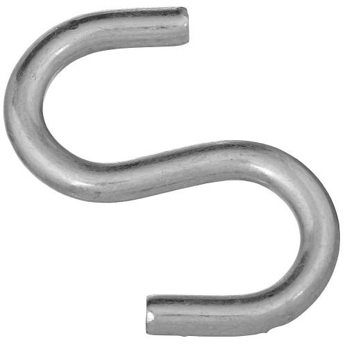 National  N121-756  Open S Hook 3" - Zinc Plated (V2076) Image 0