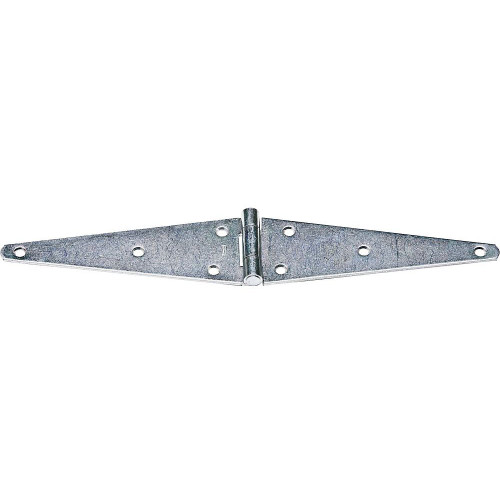 National  N127-878  Heavy Duty 10" Strap Hinge -Zinc Plated (282BC) Image 0