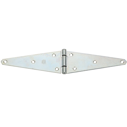National N128-157  Heavy Duty 8" Strap Hinge  - Zinc Plated (282BC) Image 0