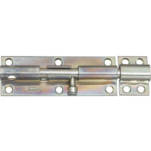 National N162-388  Heavy Duty 6" Barrel Bolt - Zinc Plated (V831) Image 0